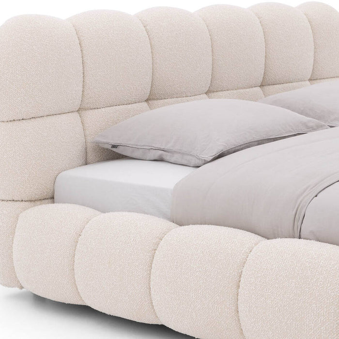 Goossens Gestoffeerd Bedframe Cloud - 160 x 200 - Ahenk 9851 beige -