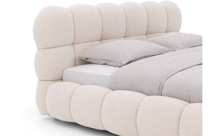 Goossens Gestoffeerd Bedframe Cloud - 160 x 200 - Ahenk 9851 beige -