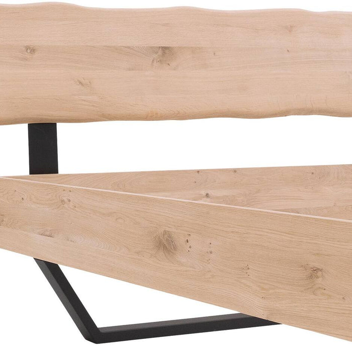 Goossens Bedframe Slade, Bedframe 140 x 200 cm hoofdbord organisch