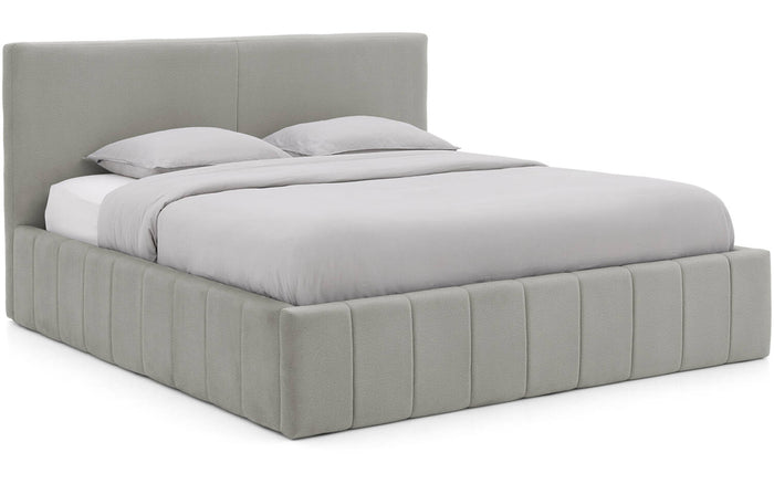 Goossens Bedframe Carte - 140 x 200 - Velours grijs 4 - Fluweel