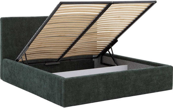 Goossens Bedframe Mysen Storage - 140 x 200 - Stof fijn geweven