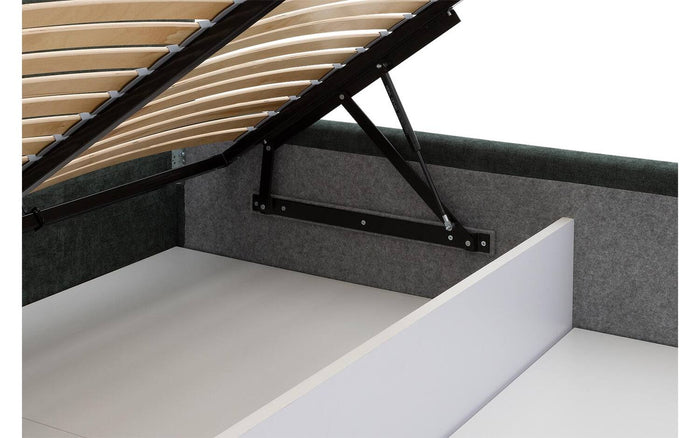 Goossens Bedframe Mysen Storage - 140 x 200 - Stof fijn geweven