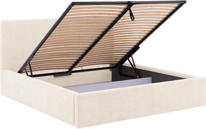 Goossens Bedframe Mysen Storage - 180 x 200 - Stof fijn geweven