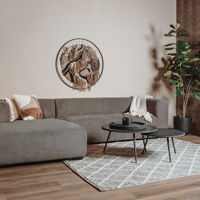 Anli-Style Tower living Glasgow 2,5-seater AR + Chaise Lounge L Grey