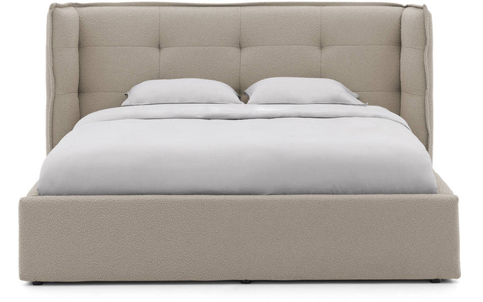 Goossens Gestoffeerd Bedframe Canon - 160 x 200 - Stof boucle licht