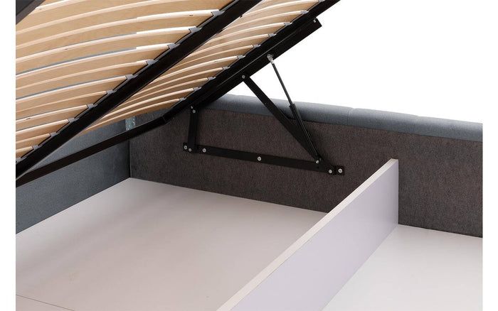 Goossens Bedframe Carte - 180 x 200 - Velours middengrijs 23 - Fluweel