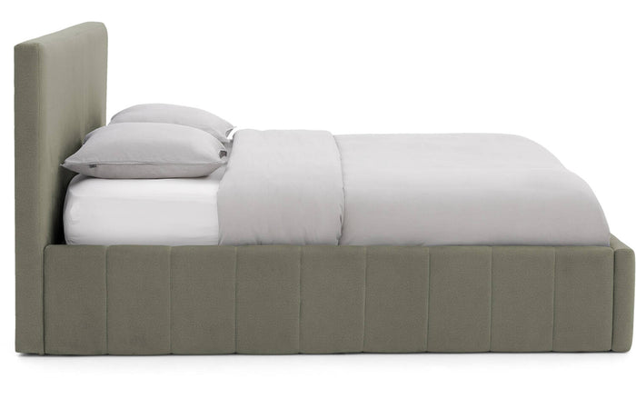 Goossens Bedframe Carte - 140 x 200 - Velours groen 11 - Fluweel