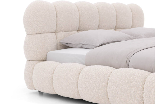 Goossens Gestoffeerd Bedframe Cloud - 180 x 210 - Ahenk 9851 beige -