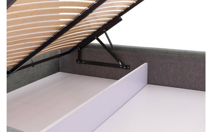Goossens Bedframe Mysen Storage - 180 x 200 - Stof fijn geweven