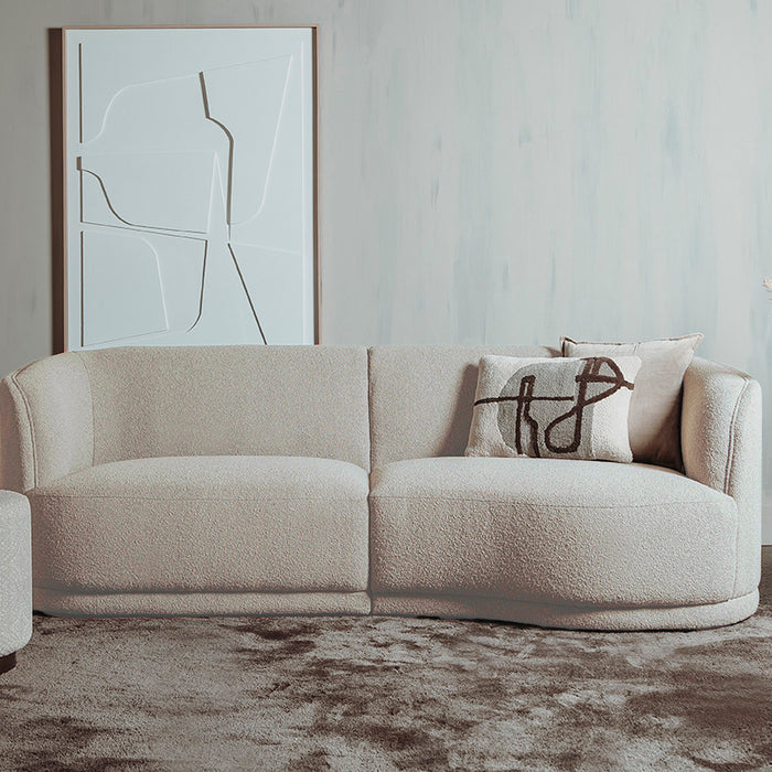 Anli-Style Tower living Leicester Bench Round Right 2,4 Ivory