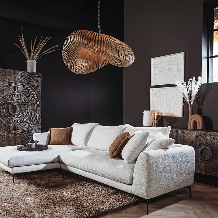 Tower living nottingham 2,5-ar + chaise l - copenhagen 900 light ivory