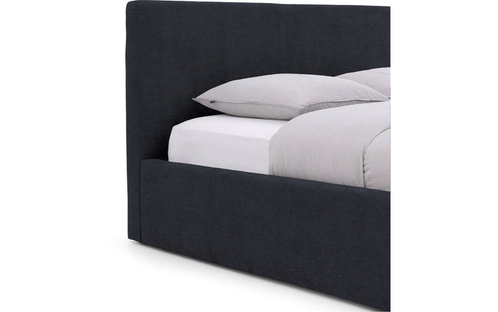 Goossens Bedframe Mysen Storage - 140 x 200 - Stof fijn geweven donker