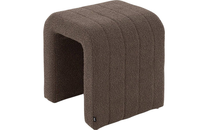 Goossens Hocker Ebba in boucle donkerbruin