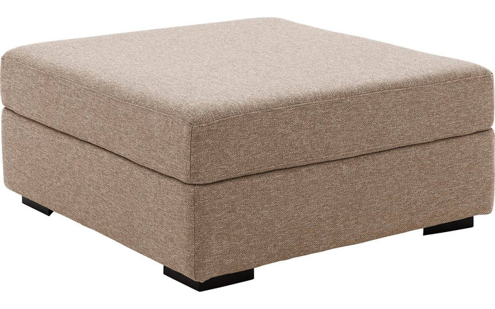 Goossens Hocker Lucca in stof grof geweven lever