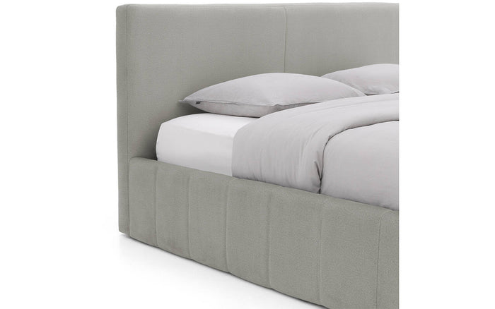 Goossens Bedframe Carte - 160 x 200 - Velours grijs 4 - Fluweel