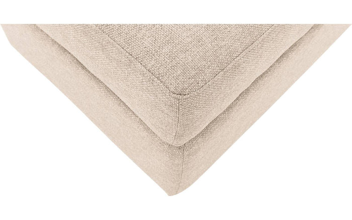 Goossens Hocker Lucca in stof grof geweven naturel