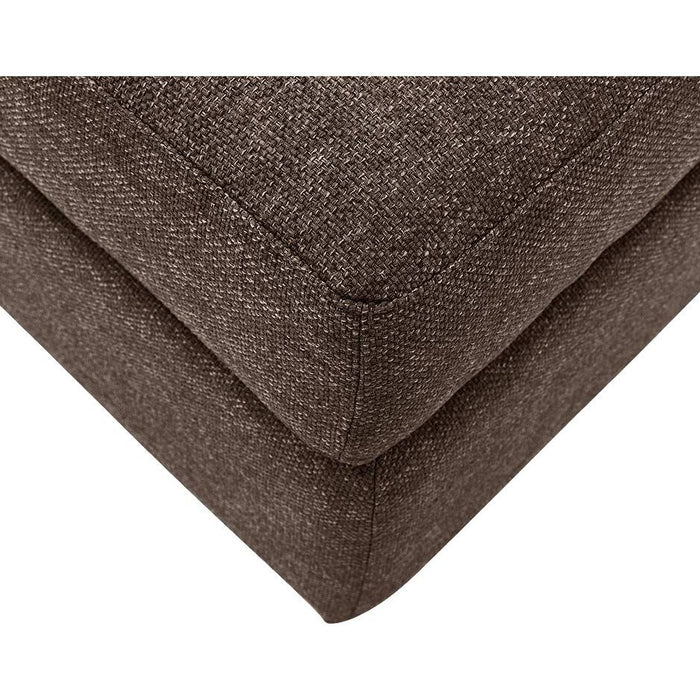 Goossens Hocker Lucca in stof grof geweven chocoladebruin