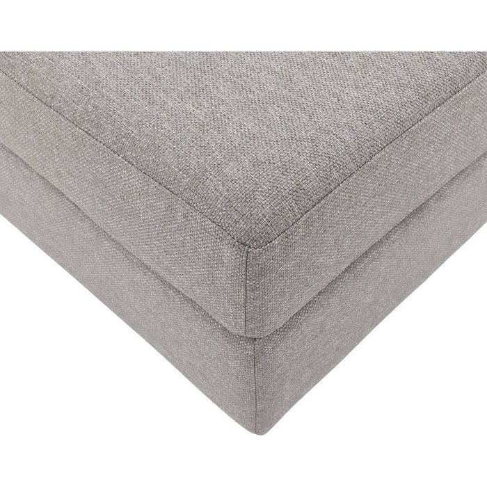 Goossens Hocker Lucca in stof grof geweven grijs