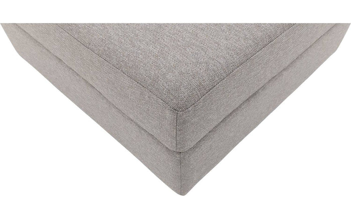 Goossens Hocker Lucca in stof grof geweven grijs