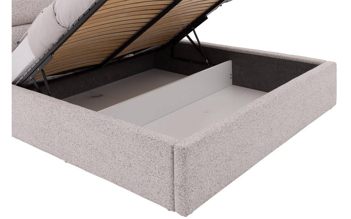 Goossens Bedframe Misty Storage - 160 x 200 - Stof gemeleerd grof