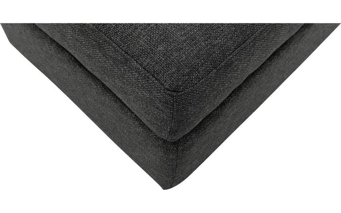 Goossens Hocker Lucca in stof grof geweven antraciet