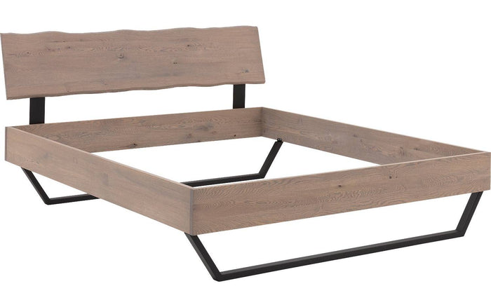 Goossens Bedframe Slade, Bedframe 180 x 210 cm hoofdbord organisch