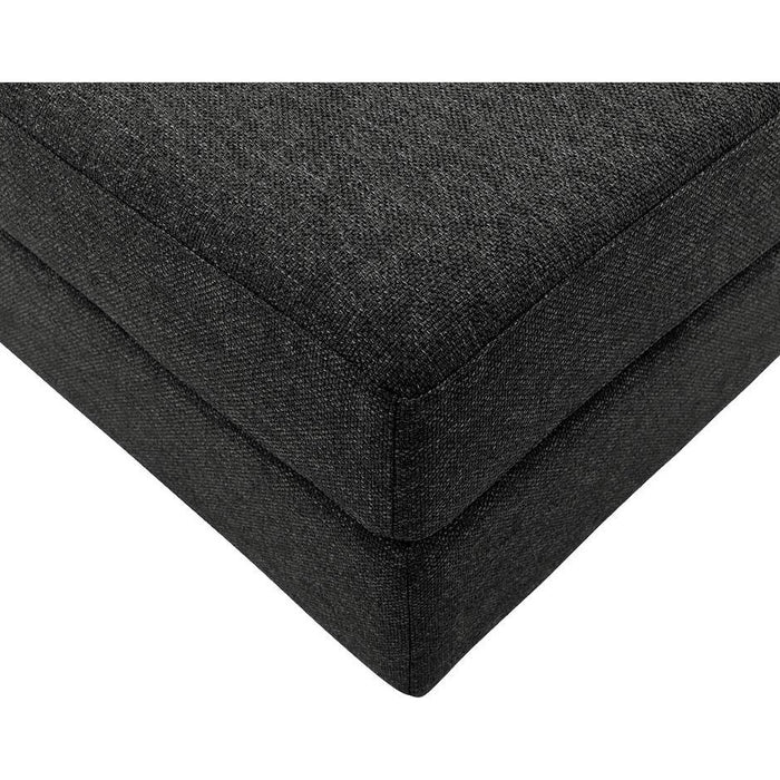 Goossens Hocker Lucca in stof grof geweven antraciet