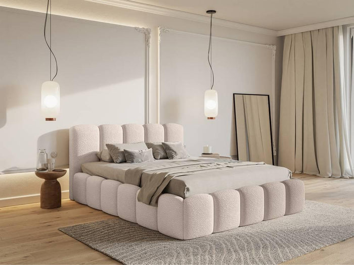 NADUVI Collection Bedframe Chloe II bouclé met opbergruimte 160 x 200