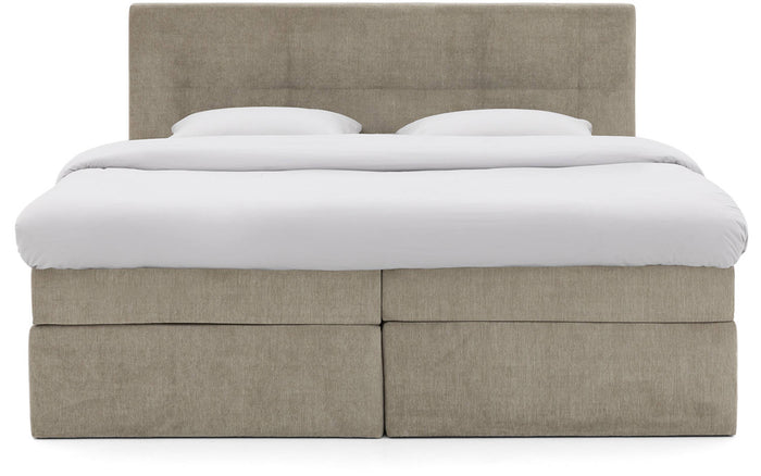 Goossens Boxspring Rud - bruin - 140 x 211 cm cm