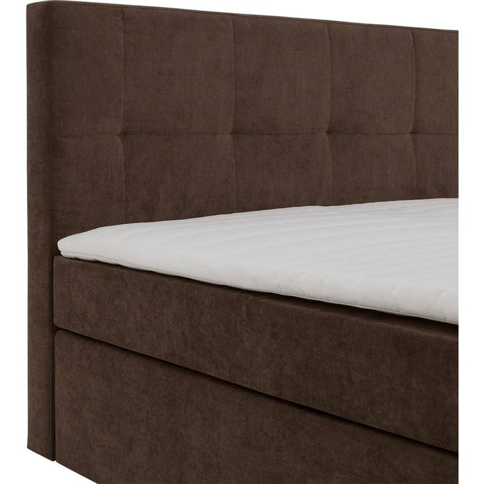 Goossens Boxspring Rud - bruin - 140 x 211 cm cm