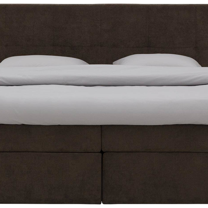 Goossens Boxspring Rud - bruin - 140 x 211 cm cm