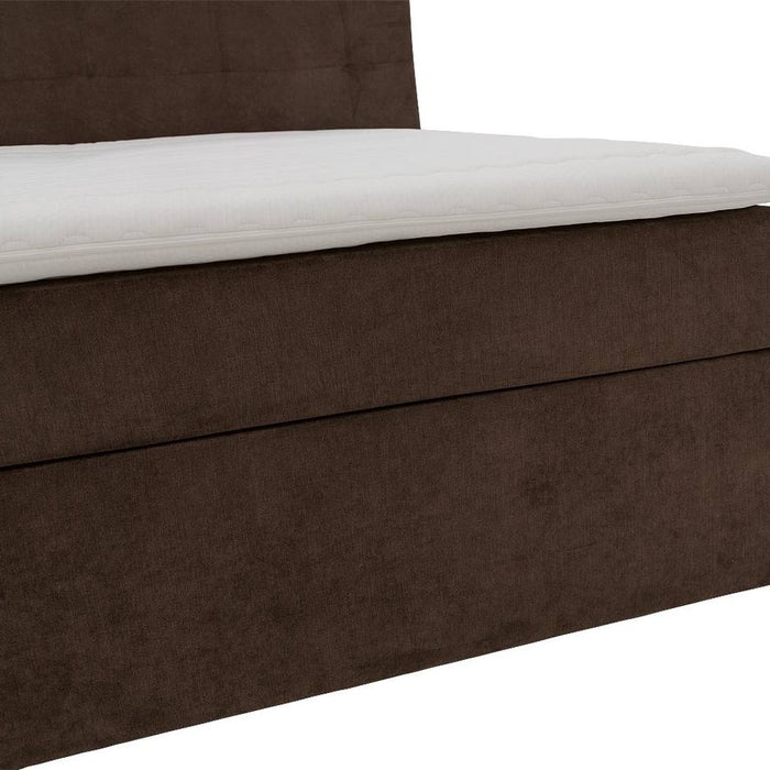 Goossens Boxspring Rud - bruin - 140 x 211 cm cm