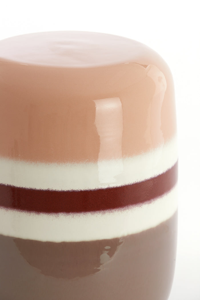 Light&living Bijzettafel Ø34x46,5 cm FRANCA keramiek perzik-terra