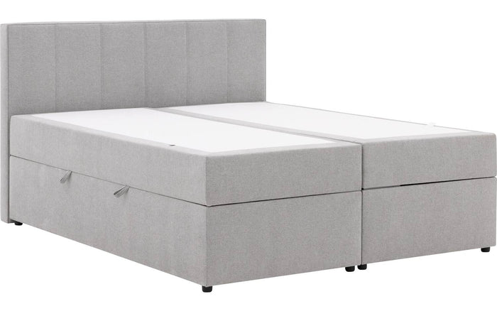 Goossens Boxspring Store met opbergruimte - grijs - 180 x 212 cm cm