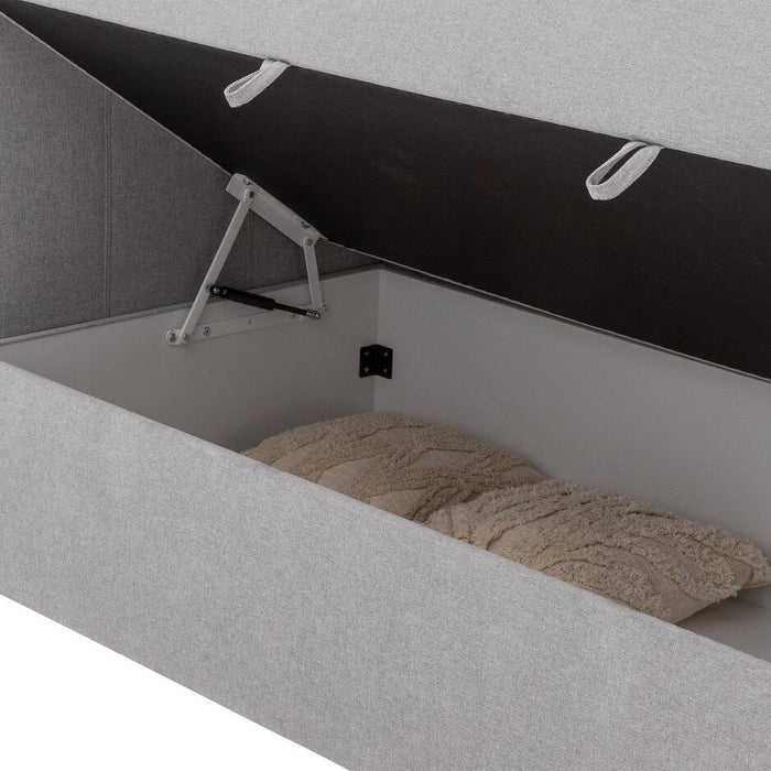 Goossens Boxspring Store met opbergruimte - grijs - 180 x 212 cm cm