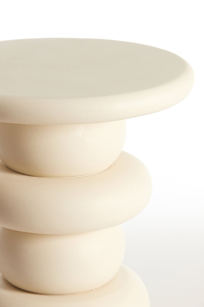 Light & Living Light&living Bijzettafel Ø40x45 cm AZALAS hout crème