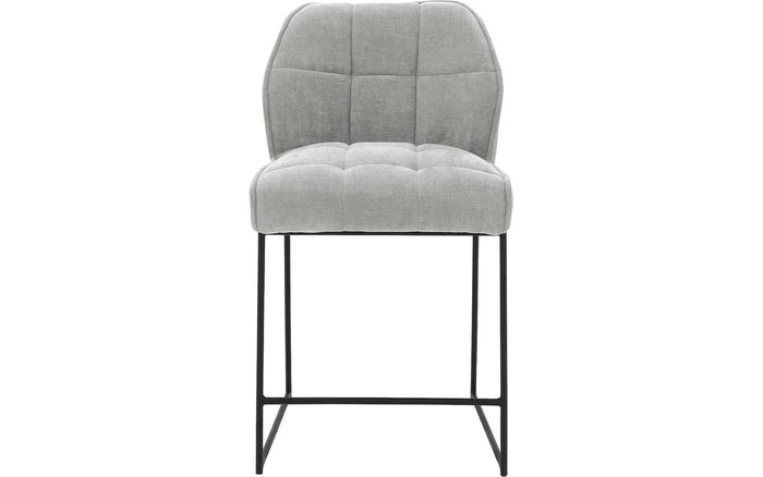 Goossens Barstoel Ronnie, Barstoel, zithoogte 72 cm - grijs Textiel