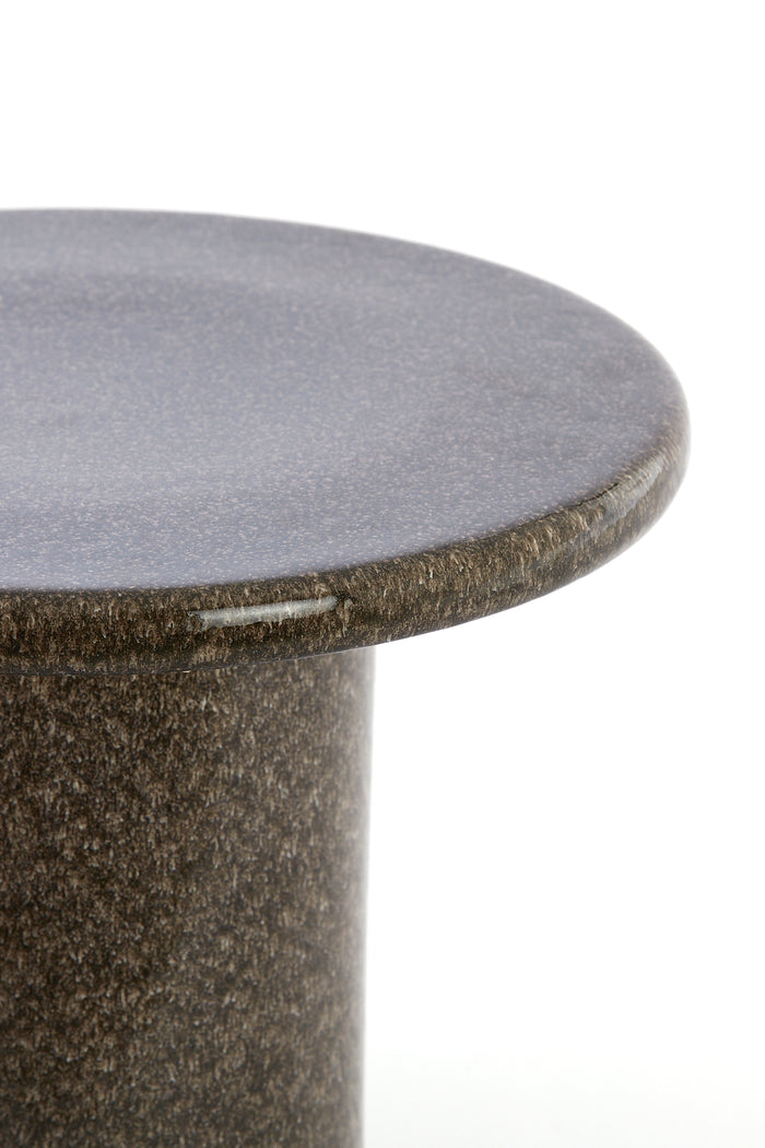 Light&living Bijzettafel Ø40,5x35,5 cm TUDO keramiek donker bruin