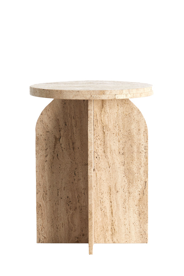 Light&living Bijzettafel Ø41x56 cm OTINIA travertin zand