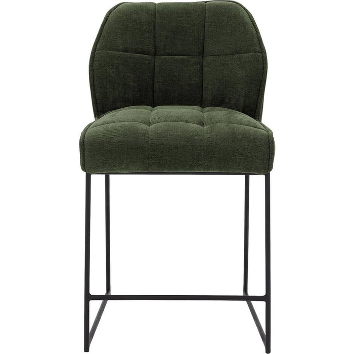 Goossens Barstoel Ronnie, Barstoel, zithoogte 72 cm - groen Textiel