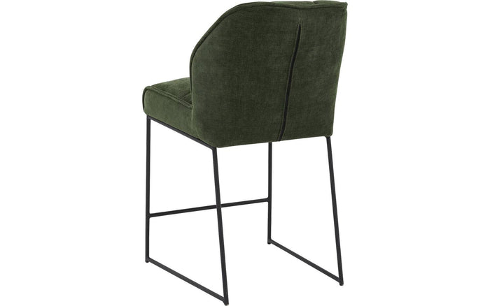 Goossens Barstoel Ronnie, Barstoel, zithoogte 72 cm - groen Textiel