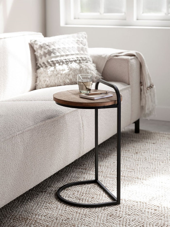 DTP Home Laptop table Soho TEAKWOOD,60xØ35 cm, recycled teakwood top