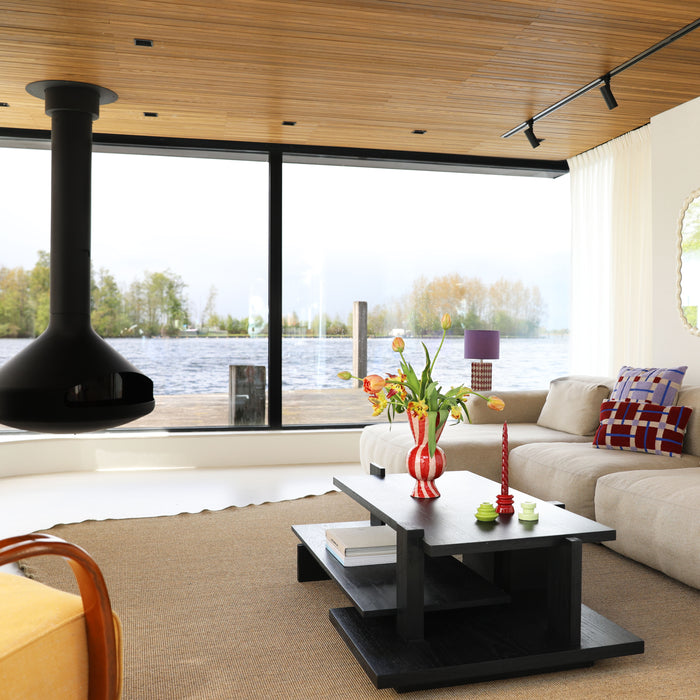 &k amsterdam Pillar Marshmallow Bijzettafel H 40 cm - Burgundy