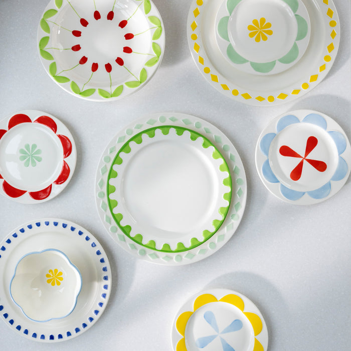 &k amsterdam Folk Bord Ø 17,5 cm - Set van 4