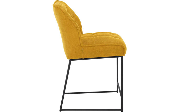 Goossens Counterstoel Ronnie, Counterstoel, zithoogte 65 cm - geel