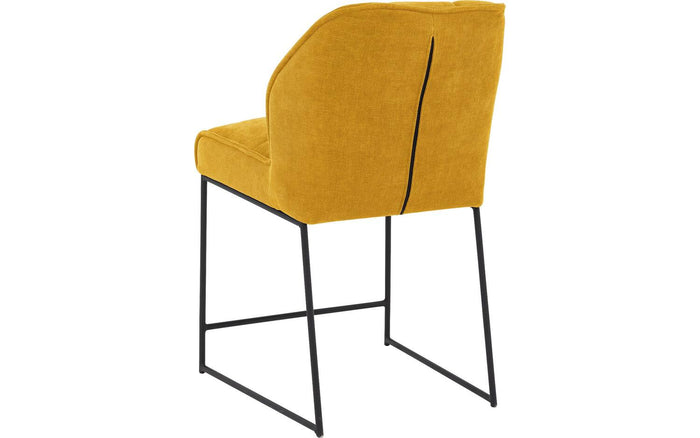 Goossens Counterstoel Ronnie, Counterstoel, zithoogte 65 cm - geel