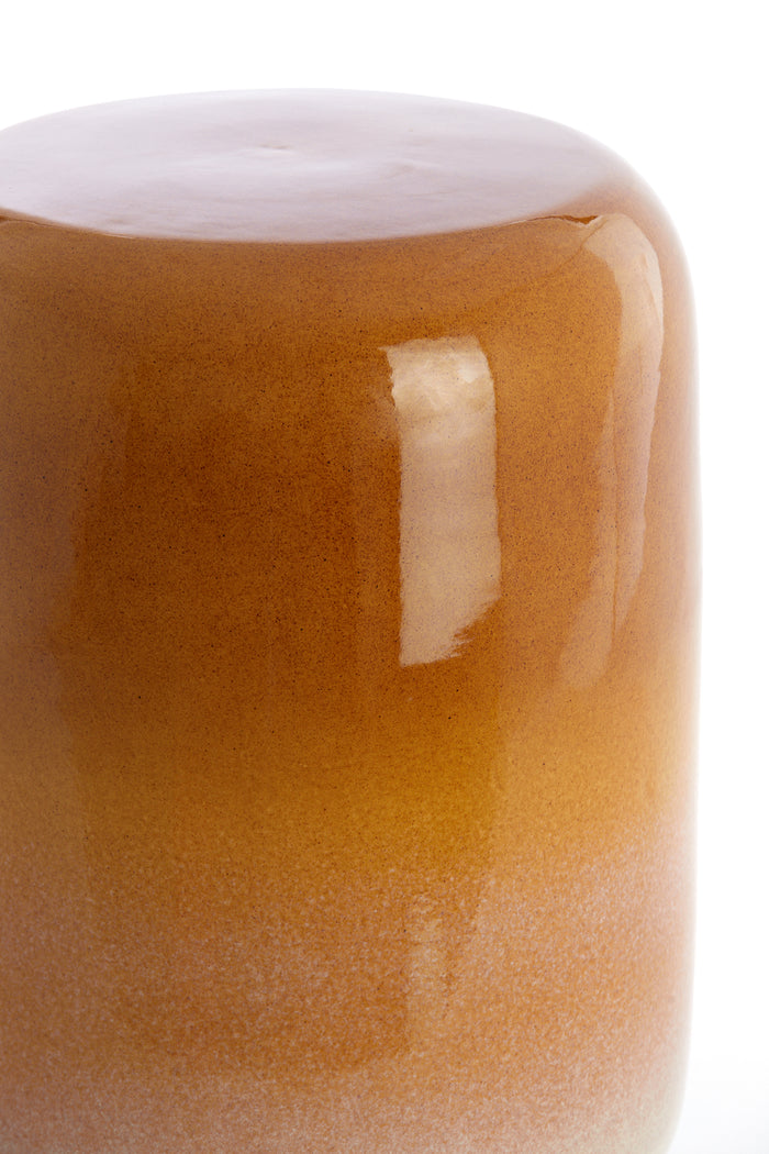 Light&living Bijzettafel Ø34x46,5 cm FRANCA keramiek oker-crème