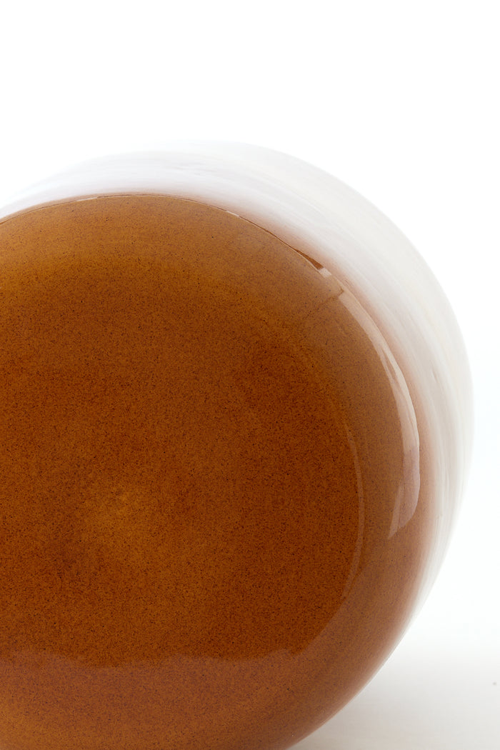 Light&living Bijzettafel Ø34x46,5 cm FRANCA keramiek oker-crème