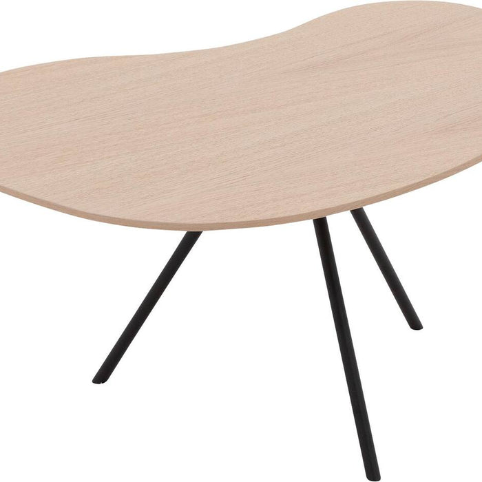 Goossens Salontafel Saya in Eiken gelakt roomwit