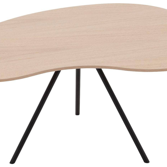 Goossens Salontafel Saya in Eiken gelakt roomwit